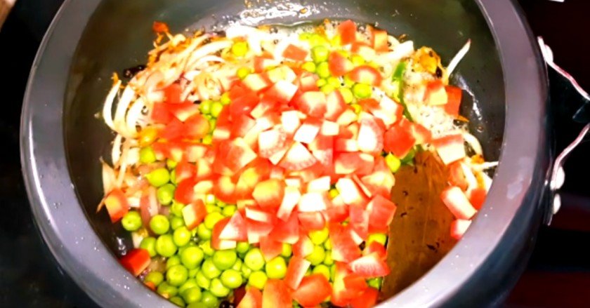 Matar paneer rice recipe