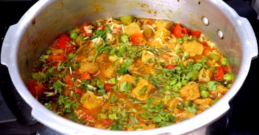 Soya chunks recipe pulao