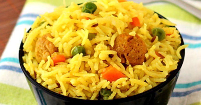 Soya chunks recipe pulao