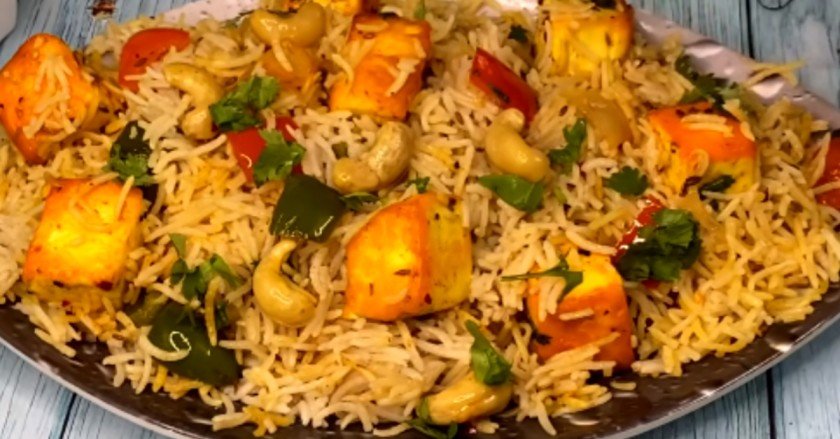 Kaju paneer pulao recipe