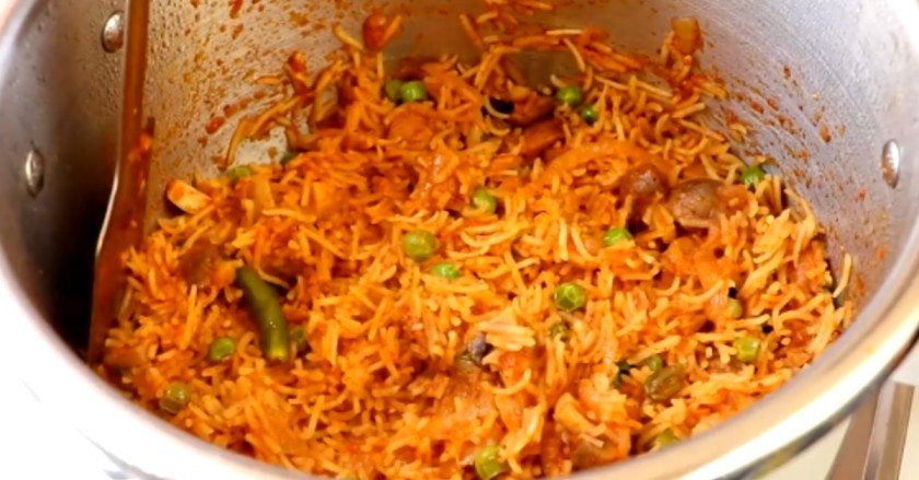 Mushroom pulao recipe in Hindi