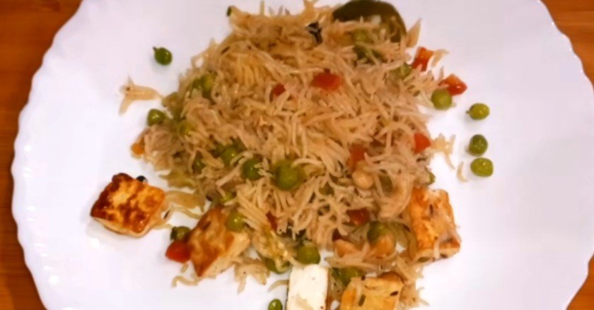 Matar paneer rice recipe
