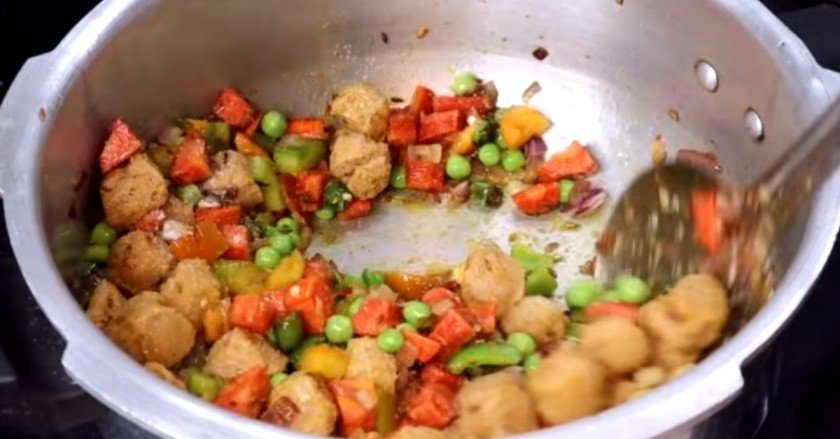 Soya chunks recipe pulao