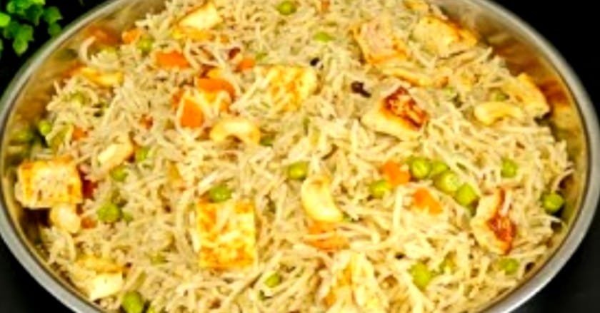 mushroom Paneer pulao recipe